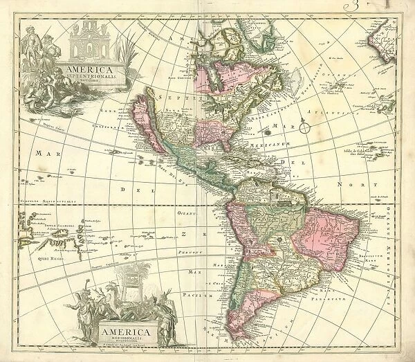 Map America septentrionalis novissima Petrus Schenk