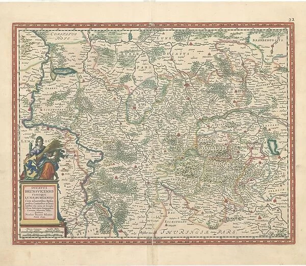 Map Ducatus Brunsvicensis fereque Lunaeburgensis cum adiacentibus ep