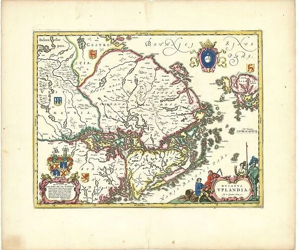 Map Dvcatvs Vplandia Joan Blaeu 1598  /  99-1673