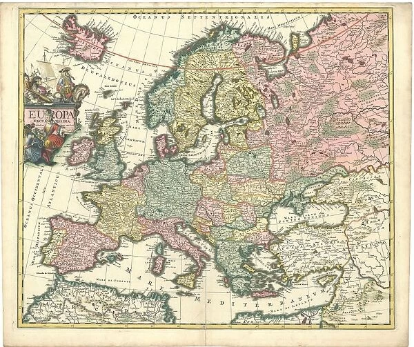 Map Europa excultissima P Schenk ex Amst Petrus Schenk
