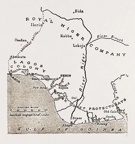Map Showing the Situation of Benin