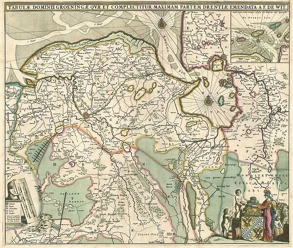 Map Tabulae Dominii Groeningae qvae et complectitur maximam partem D