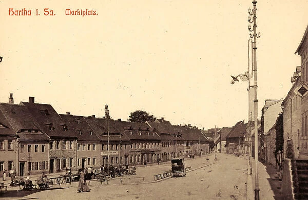 Markt Hartha Buildings Postcards buildings Landkreis Mittelsachsen