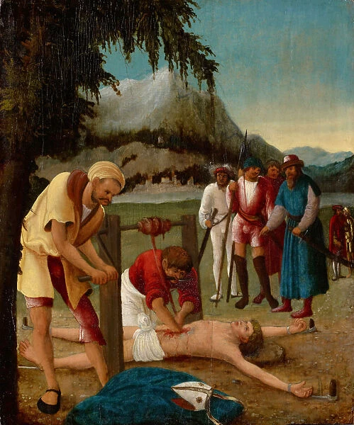 martyrdom St. Erasmus 1518-1520 oil fir wood