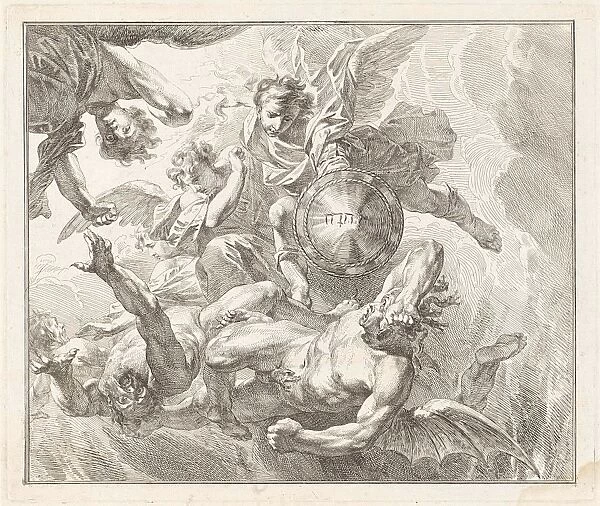 Michael and the fall of the rebel angels, Jacob de Wit, 1705-1754
