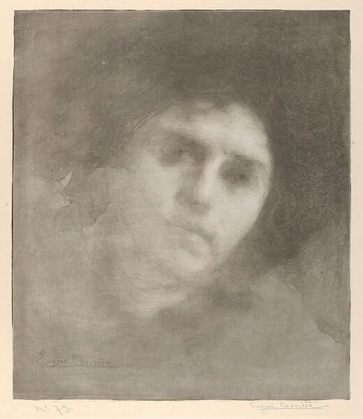 Mme Eugene Carriere Tete  /  Head 1893 Lithograph