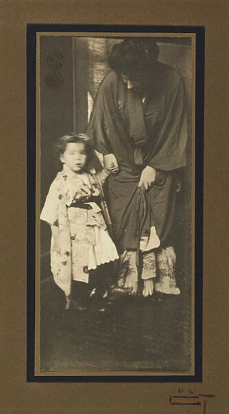 Mother Child Wearing Kimonos Gertrude Kasebier