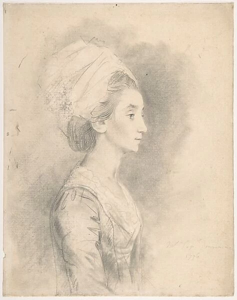 Mrs Downman sister law artist 1776 Black chalk