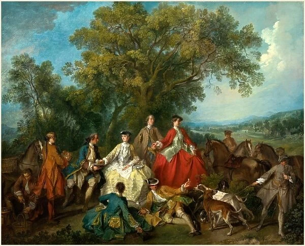 Nicolas Lancret, French (1690-1743), Picnic after the Hunt, probably c. 1735-1740