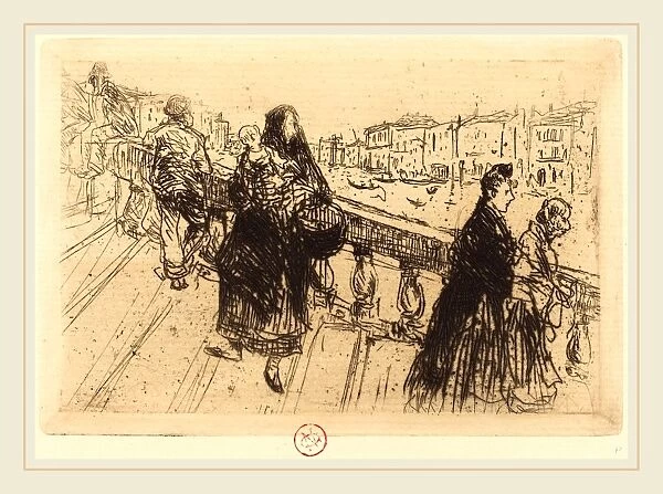 Norbert Goeneutte (French, 1854-1894), Rialto, etching and drypoint on heavy laid paper