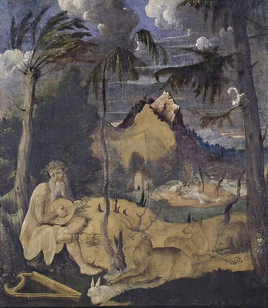 Orpheus Animals 1519 tempera unprimed canvas