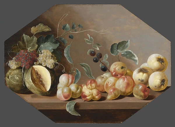 Ottmar Elliger Fruit piece painting Oil wood