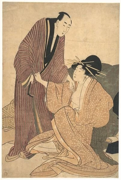 Parting Lovers Courtesan Lover Edo period 1615-1868
