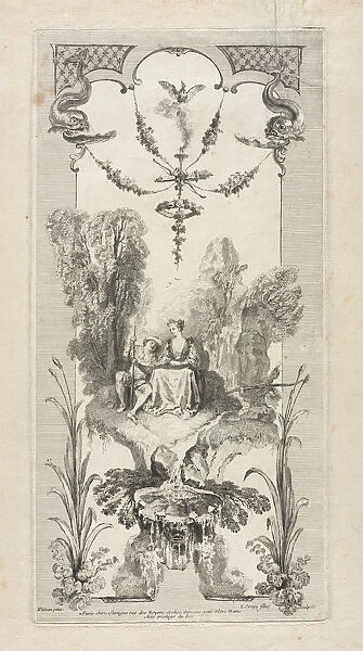 Pastoral Arabesque Louis Crepy French Jean Antoine Watteau