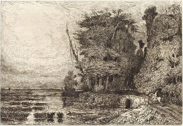 Paul Huet (French, 1803 - 1869), Orage a la Fin du jour, 1868, etching with drypoint