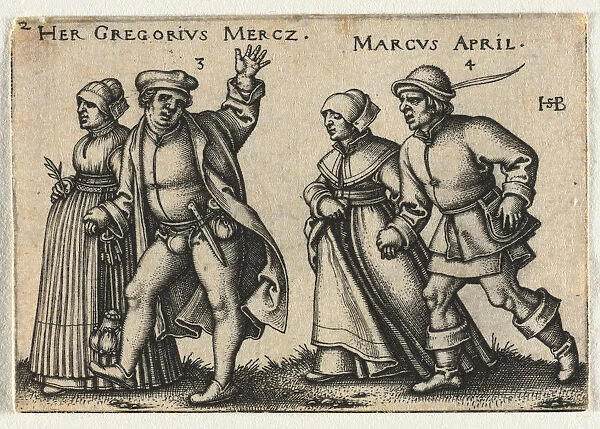 Peasant Wedding Twelve Months 3- Gregorius Mercz 4-Marcus April