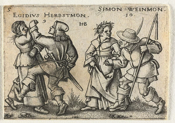 Peasant Wedding Twelve Months 9-Egidius Herbstmon 10-Simon Weinmon