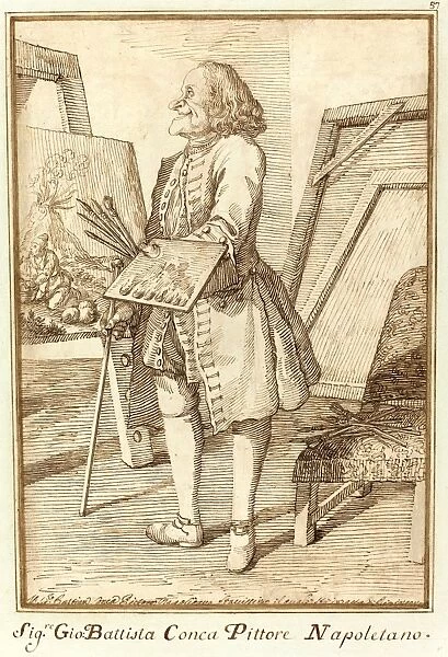 Pier Leone Ghezzi, Italian (1674-1755), Signore Sebastiano Conca, Pittore Napoletano