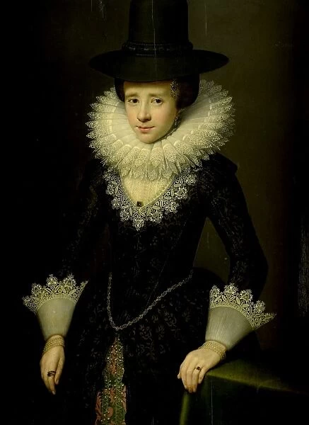 Portrait of Anna Boudaen Courten, attributed to Salomon Mesdach, 1619