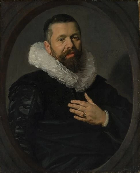 Portrait Bearded Man Ruff 1625 Oil canvas 30 x 25