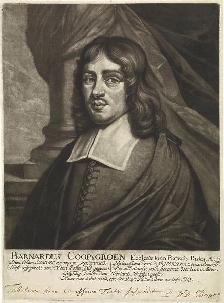 Portrait of Bernard Coop a Groen, Pieter van den Berge, Hieronymus Wilhelm Snabelius