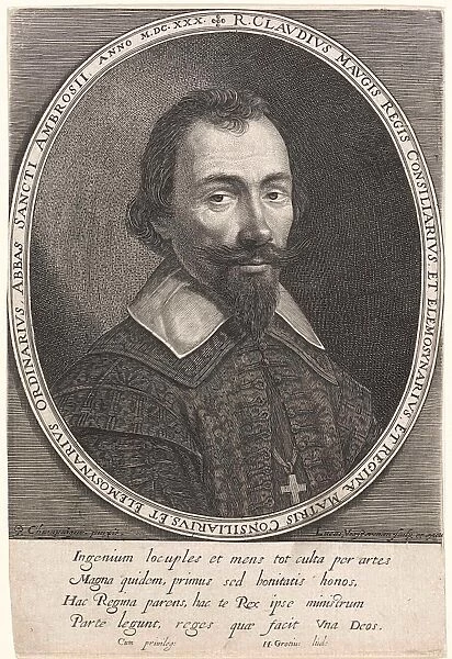 Portrait of Claude Maugis, Lucas Vorsterman (I), Hugo de Groot, 1630