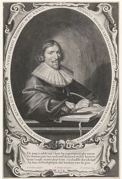 Portrait of Hendrik Meurs, Paulus Pontius, Joost van den Vondel, 1639