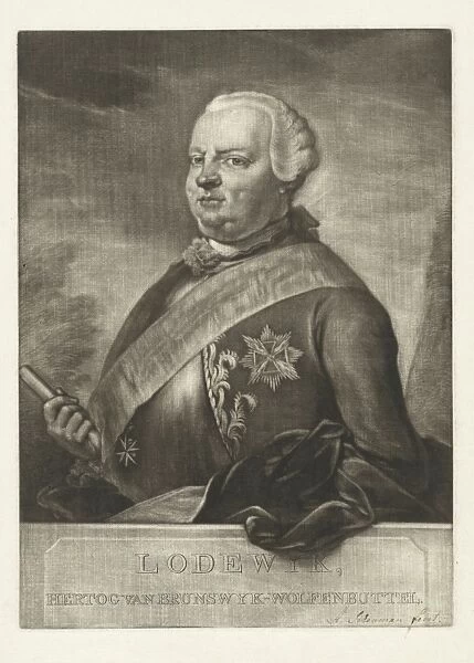 Portrait of Louis Ernst, Duke of Brunswick-Wolfenbuttel, Aert Schouman, 1738 - 1792