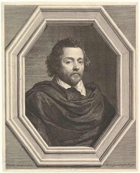 Portrait Nicolas Chrystin 17th century Etching