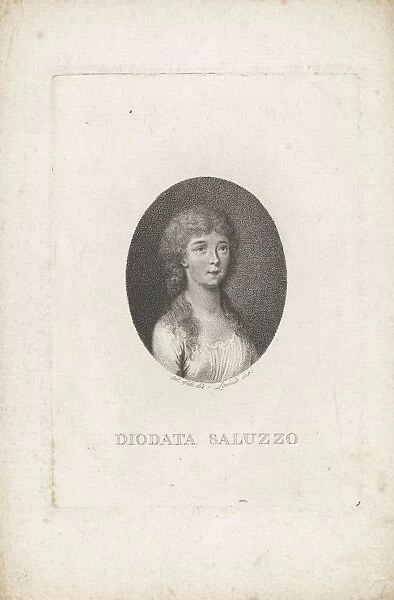 Portrait poet author Diodata Saluzzo Roero historical persons