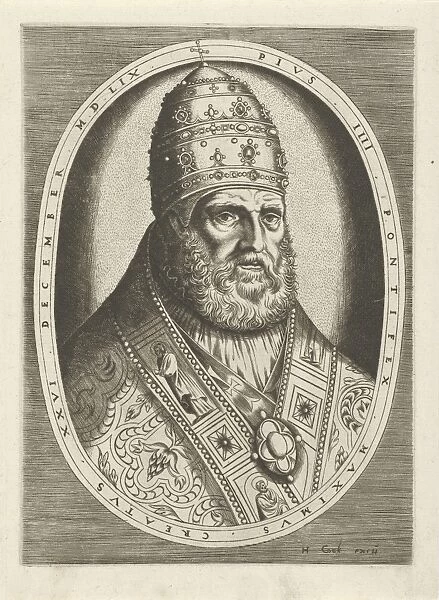 Portrait of Pope Pius IV, Frans Huys, Hieronymus Cock, 1559 - 1562