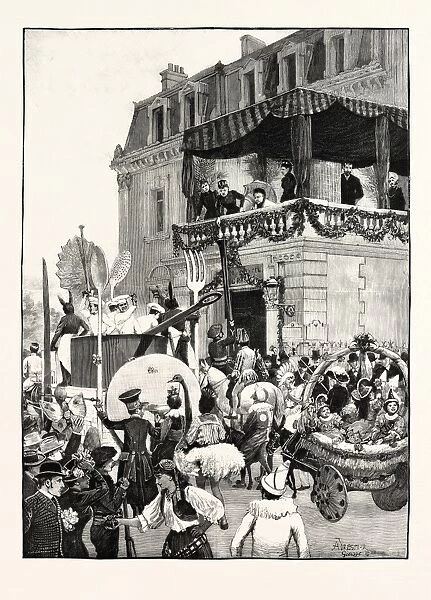 The Queen at Grasse: Battle of Flowers: Cavalcade before the Grand Hotel, Princess