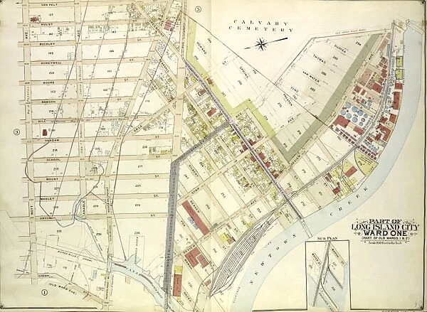 Queens, Vol. 2, Double Page Plate No. 4; Part of Long Island City Ward One Part of