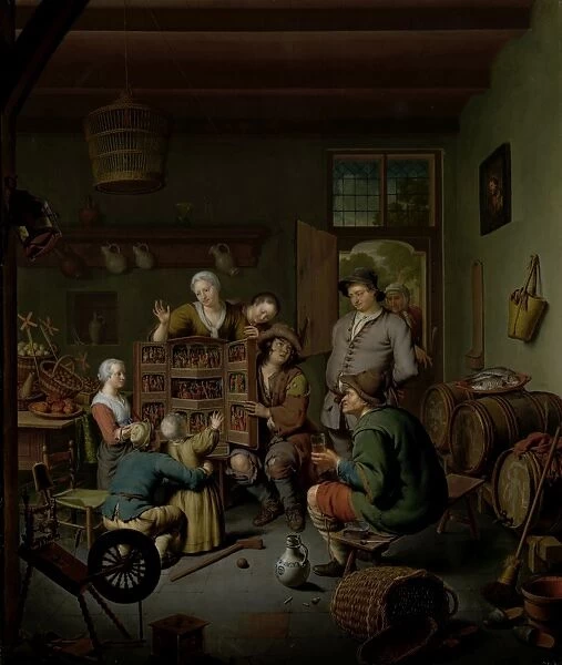 The Raree-show, at Fraay Curieus, Willem van Mieris, 1718