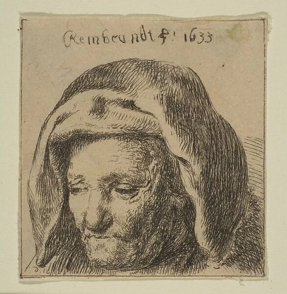 Rembrandt Mother Cloth Headress Looking Down