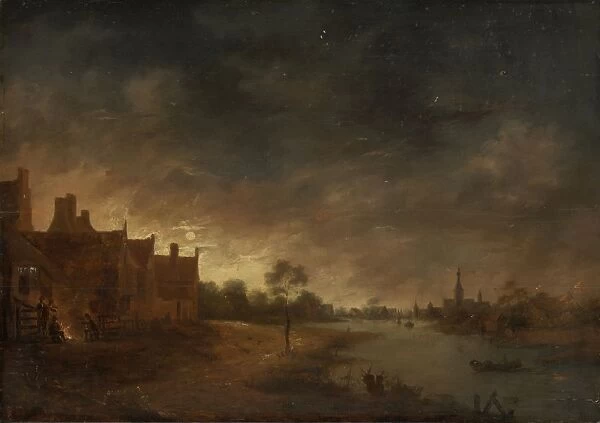 River view by moonlight, manner of Aert van der Neer, 1630 - 1700