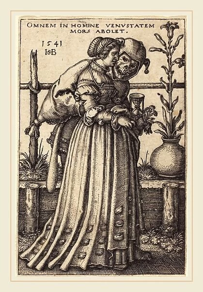 Sebald Beham (German, 1500-1550), The Lady and Death, 1541, engraving