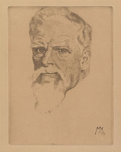 Self-portrait 1918 Etching plate 9 1  /  8 x 6 7  /  8