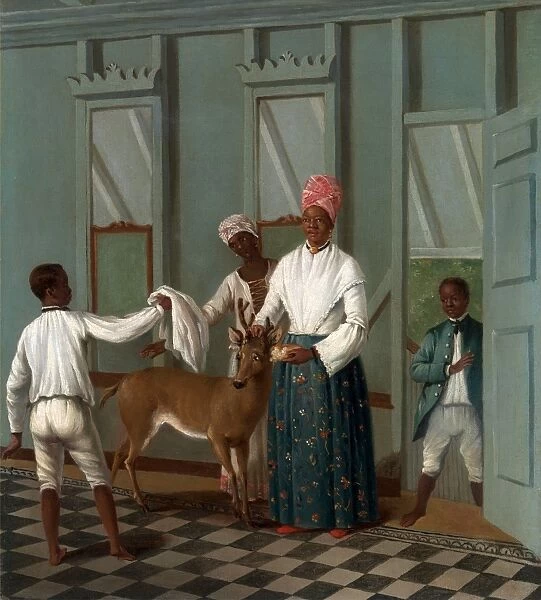 Servants Washing a Deer, Agostino Brunias, 1728-1796, Italian