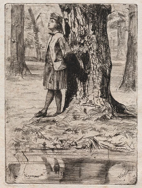 Seymour Standing Under Tree James McNeill Whistler