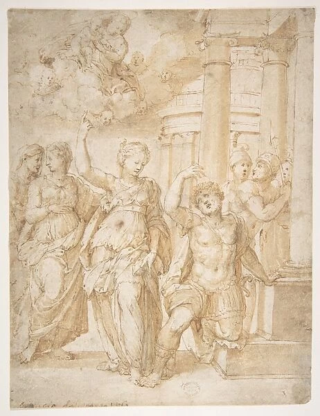 Sibyl Announcing Birth Christ Emperor Augustus