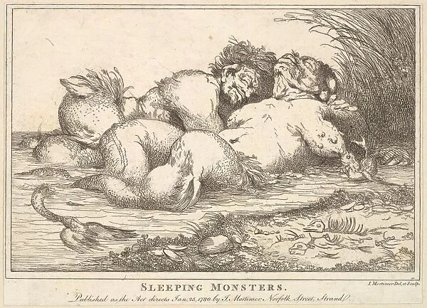 Sleeping Monsters January 25 1780 Etching Sheet