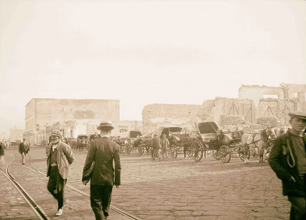 Smyrna Burnt buildings quay 1922 Turkey izmir