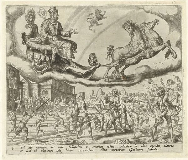 Sol, the sun, and his children, Harmen Jansz Muller, Hieronymus Cock, 1566 - 1570