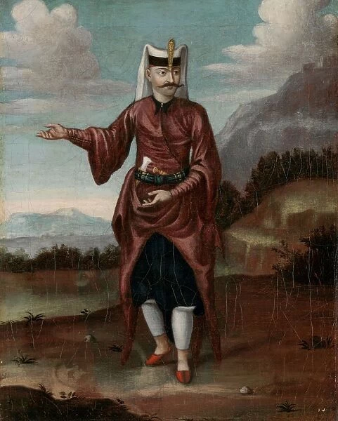 A Soldier Janissaries soldier standing full-length portrait