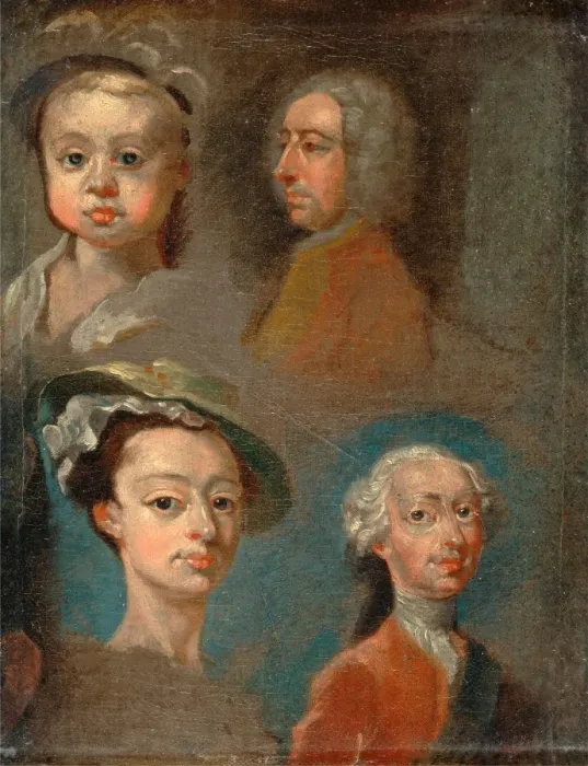 Framed Print : Print of Studies of Heads Framed Print : Print of Studies of Heads
