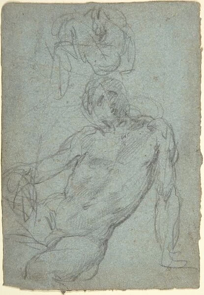 Studies Seated Nude Male Figure ca 1602-05