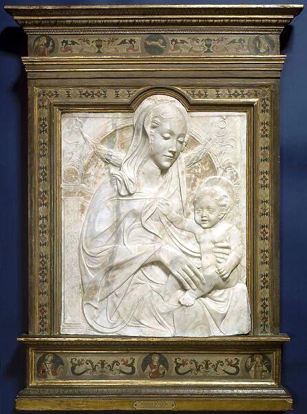 Style of Agostino di Duccio, Madonna and Child, 1460s or later, marble