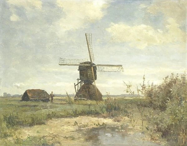Sunny day, a mill on a watercourse, Paul Joseph Constantin Gabriel, c. 1860 - c. 1903
