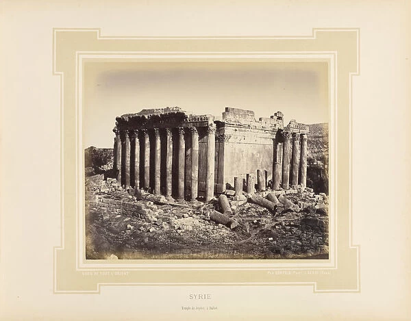 Syrie Syria Temple de Jupiter a Balbek Felix Bonfils